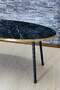 Black Metal Gold Centre Coffee Table Ellipse