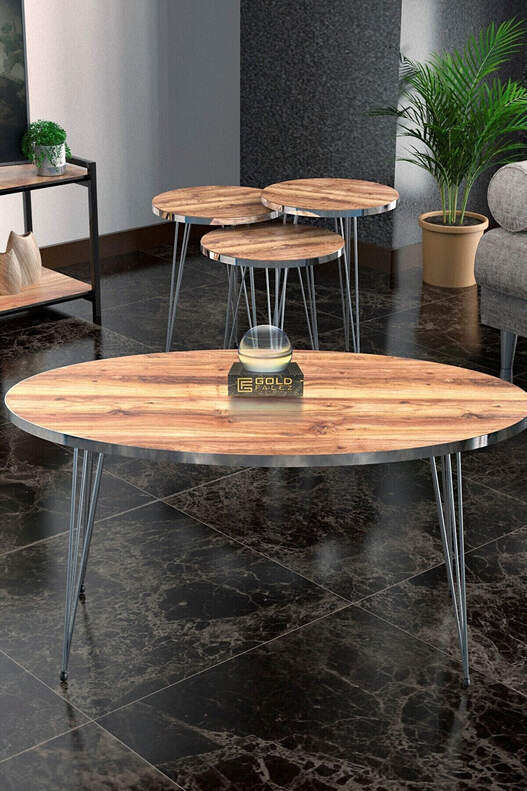 Silver Wire Coffee Table Set Ellipse Silver Wire Coffee Table Set Ellipse