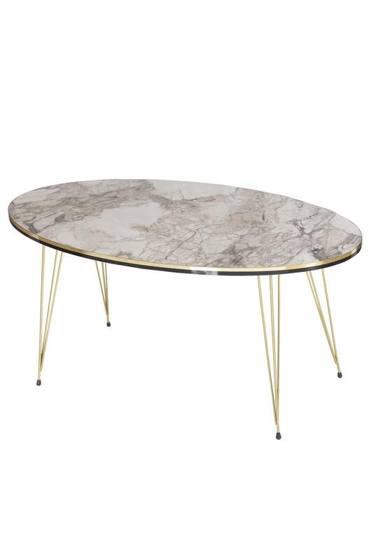 Gold Wire Double Gold Centre Coffee Table Ellipse Gold Wire Double Gold Centre Coffee Table Ellipse