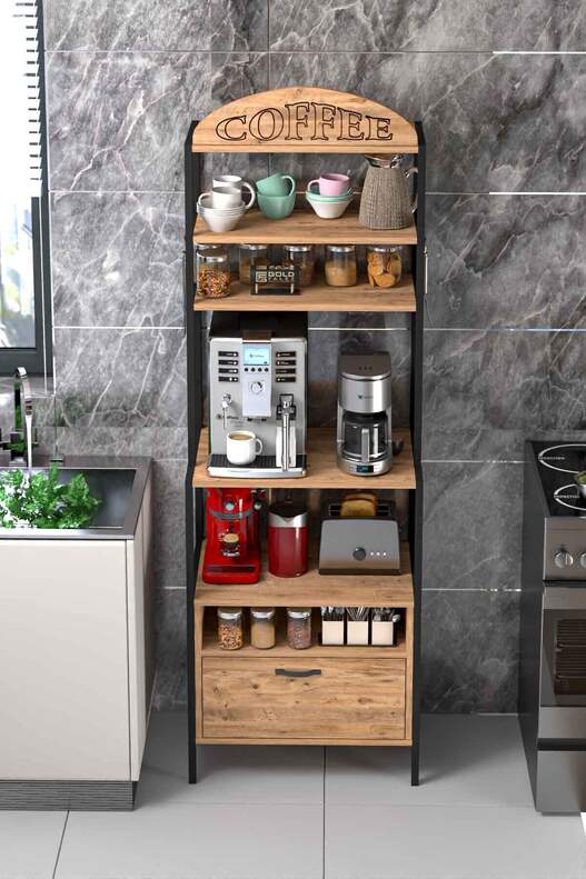 Multipurpose Coffee and Kitchen Shelf Multipurpose Coffee and Kitchen Shelf