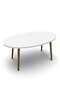 Ellipse Wooden Zigon Centre Coffee Table Set