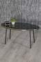 Black Metal Double Gold Coffee Table Set Ellipse