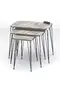 Black Wire Silver Square Zigon Coffee Table