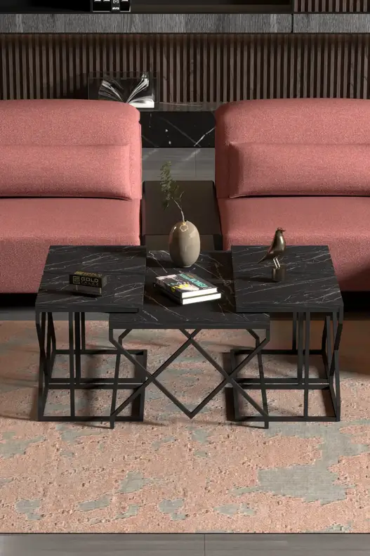 V Lux 5 Piece Center and Zigon Coffee Table Set V Lux 5 Piece Center and Zigon Coffee Table Set