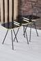 Black Metal Square Gold Zigon Coffee Table