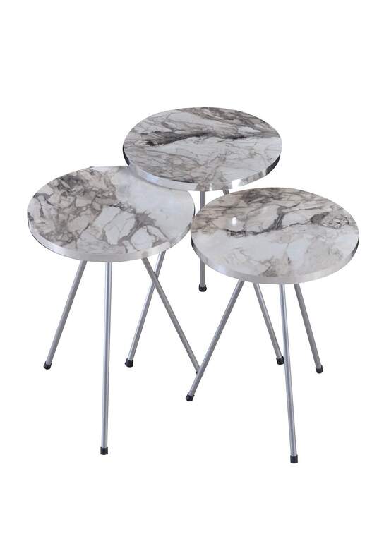Silver Metal Zigon Coffee Table Silver Metal Zigon Coffee Table