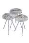Silver Metal Zigon Coffee Table