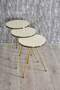 Gold Metal Double Gold Zigon Coffee Table
