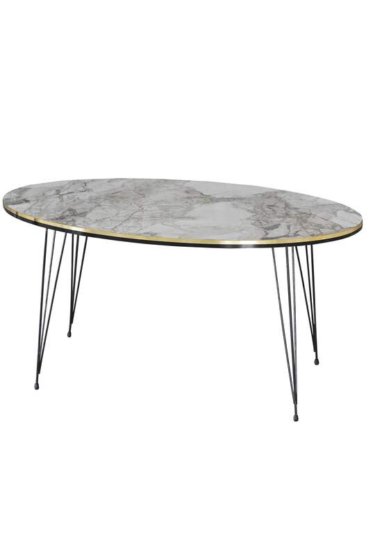 Black Wire Double Gold Centre Coffee Table Ellipse Black Wire Double Gold Centre Coffee Table Ellipse