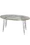 Black Wire Double Gold Centre Coffee Table Ellipse