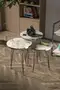 Black Wire Silver Coffee Table Set Ellipse