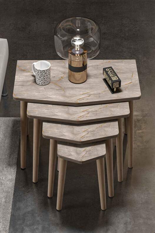 Elya Wooden 4 Piece Zigon Coffee Table Elya Wooden 4 Piece Zigon Coffee Table