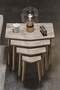 Elya Wooden 4 Piece Zigon Coffee Table