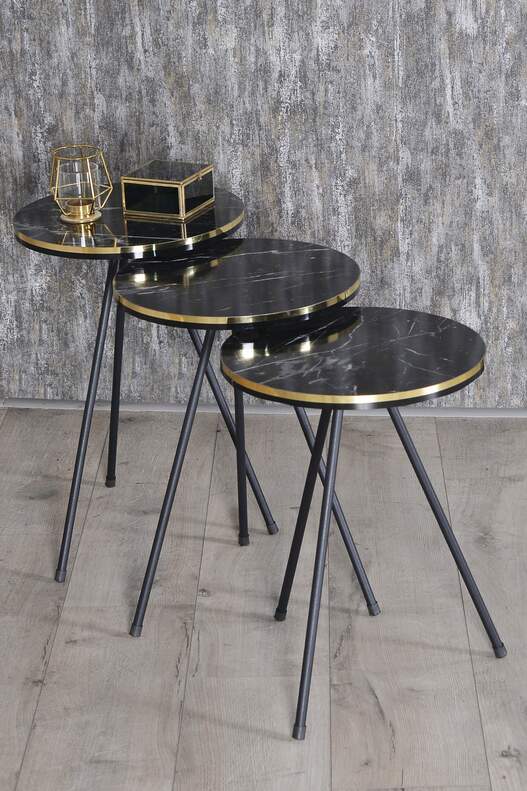 Black Metal Double Gold Coffee Table Set Square Black Metal Double Gold Coffee Table Set Square