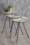 Black Metal Double Gold Coffee Table Set Square