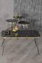 Black Wire Gold Coffee Table Set Square