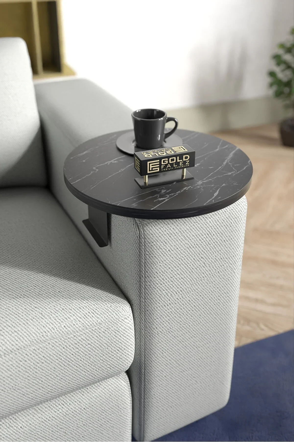 Dekoratif Yan Sehpa Yuvarlak