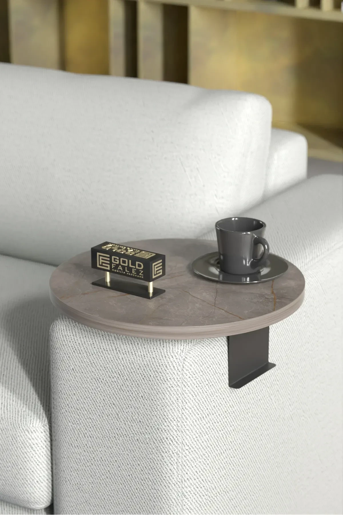 Dekoratif Yan Sehpa Yuvarlak