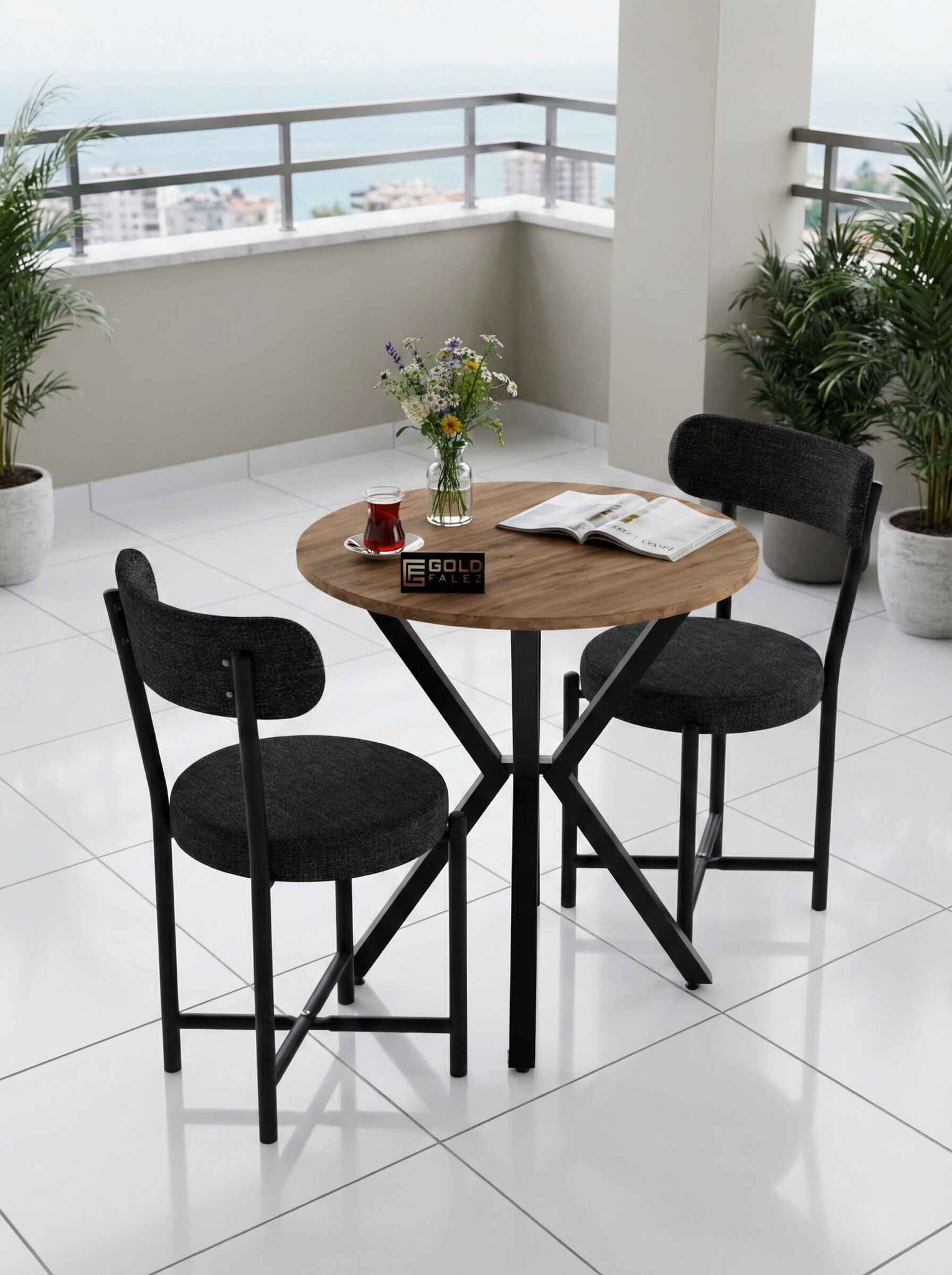 Teddy Masa Takımı 70Çap - Ön Görünüm