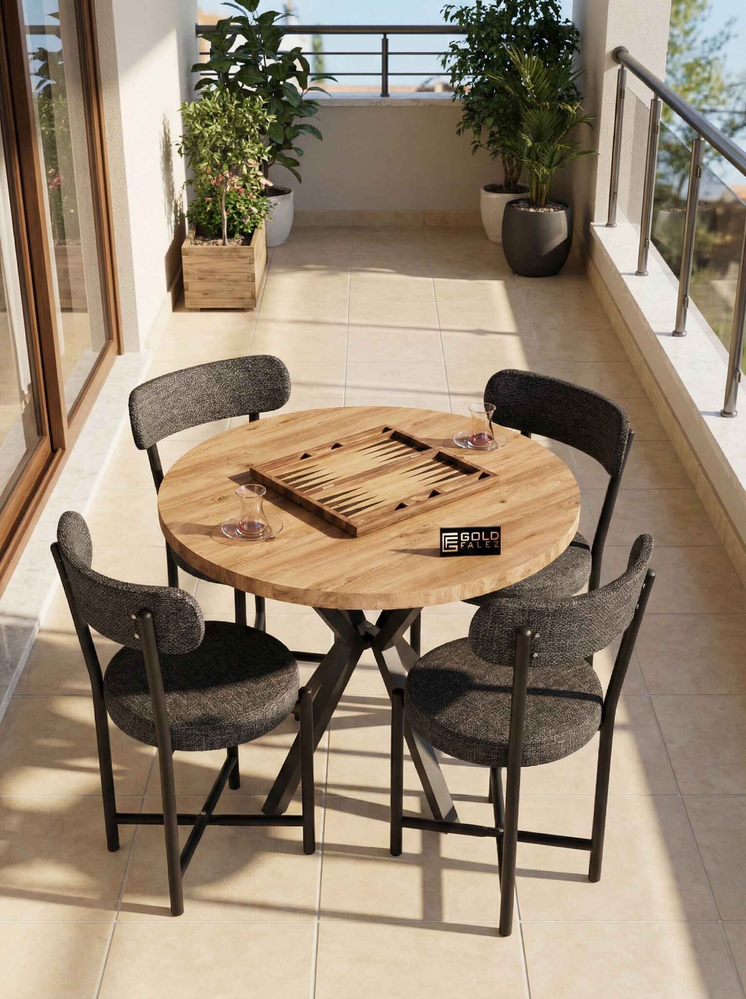 Teddy Masa Takımı 90 Çap - Detay