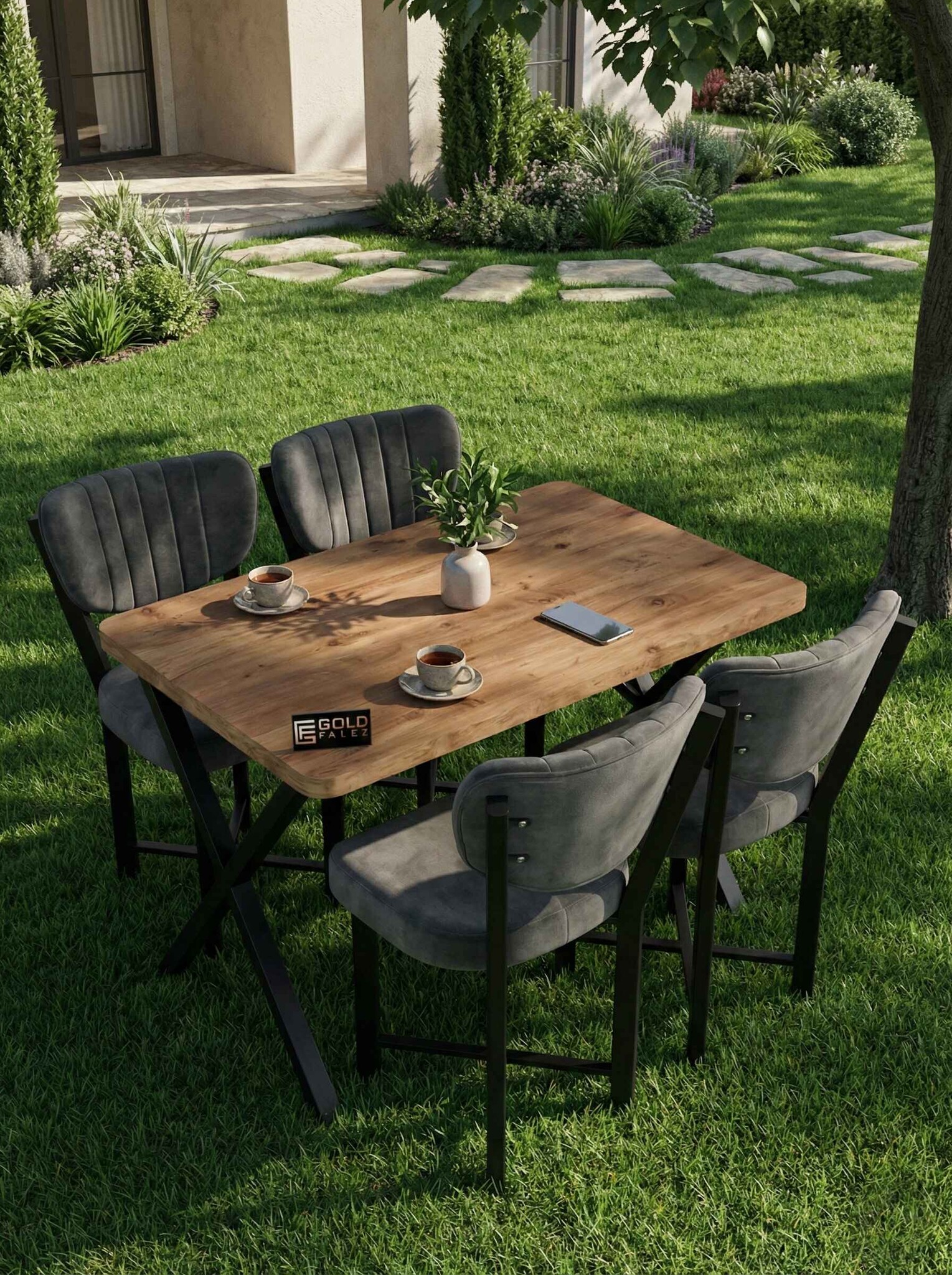 Elma Masa Takımı 70x110 cm - Farklı Açı