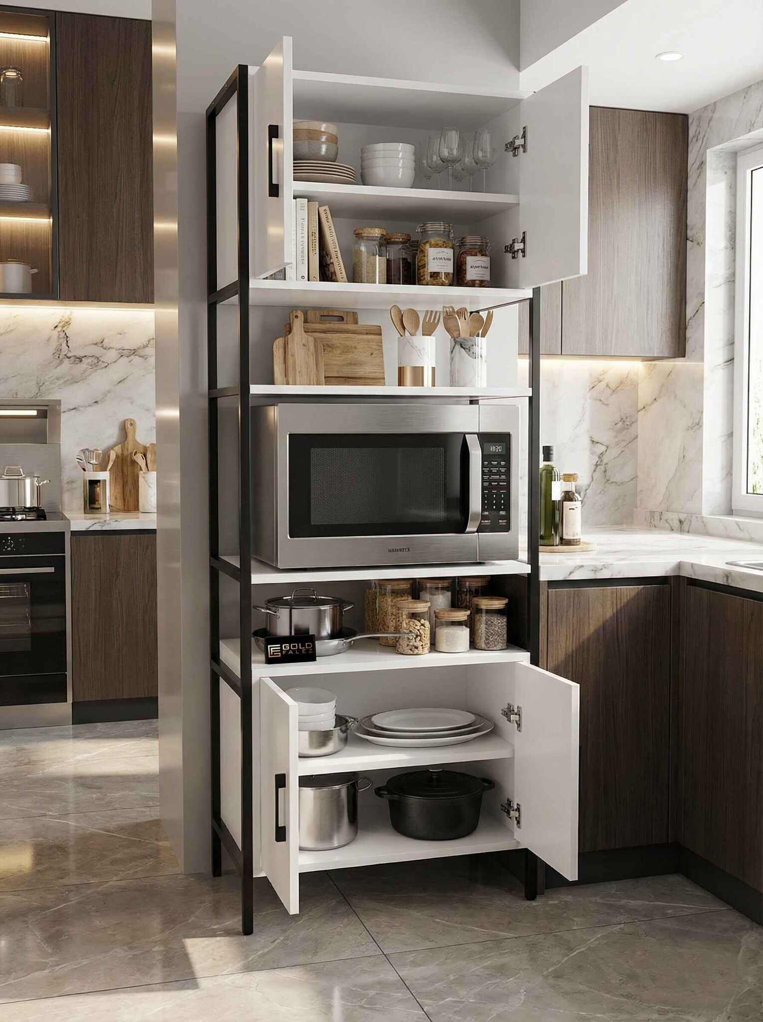 Metal Fırın Dolabı 180cm - Farklı Açı